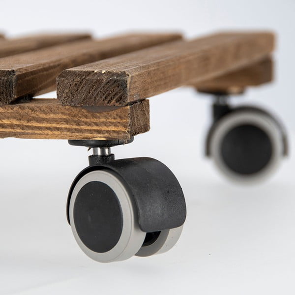 Ruda medinė kilnojama taburetė Esschert Design, 29 x 29 cm-image-1