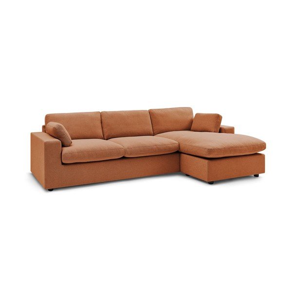 Oranžinės spalvos kampinė sofa Belair – Bobochic Paris-image-2