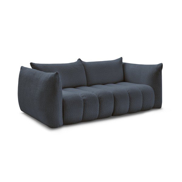 Tamsiai mėlynos spalvos sofa iš boucle 234 cm Azra – Bobochic Paris-image-2