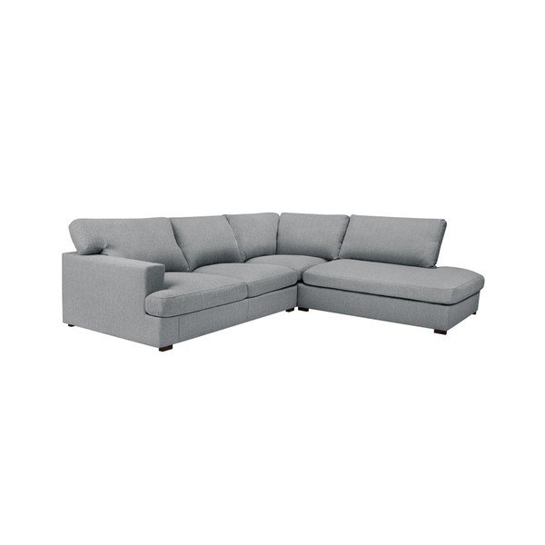 "Windsor & Co Sofos Daphne" pilka kampinė sofa, dešinysis kampas-image-4