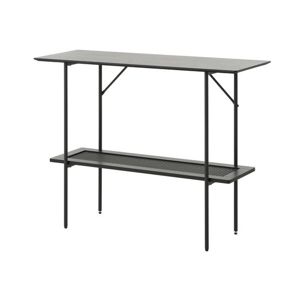 Juodos spalvos konsolinis staliukas 37x100 cm Pensacola – Unique Furniture