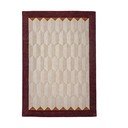 Rankų darbo bordo spalvos/natūralios spalvos iš vilnos kilimas 200x290 cm Apex Border Wool – Flair Rugs