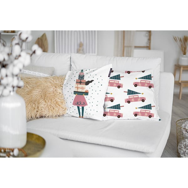 Dekoratyviniai pagalvių užvalkalai 4 vnt. su Kalėdų motyvu 45x45 cm Holiday Mood – Butter Kings-image-1