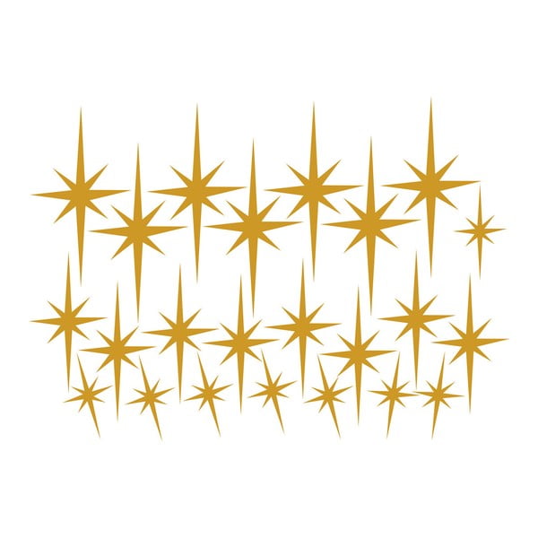 23 žvaigždės formos sienų lipdukų rinkinys
