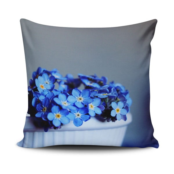 Pagalvėlės užvalkalas su medvilnės mišiniu Cushion Love Azulo Gris, 45 x 45 cm
