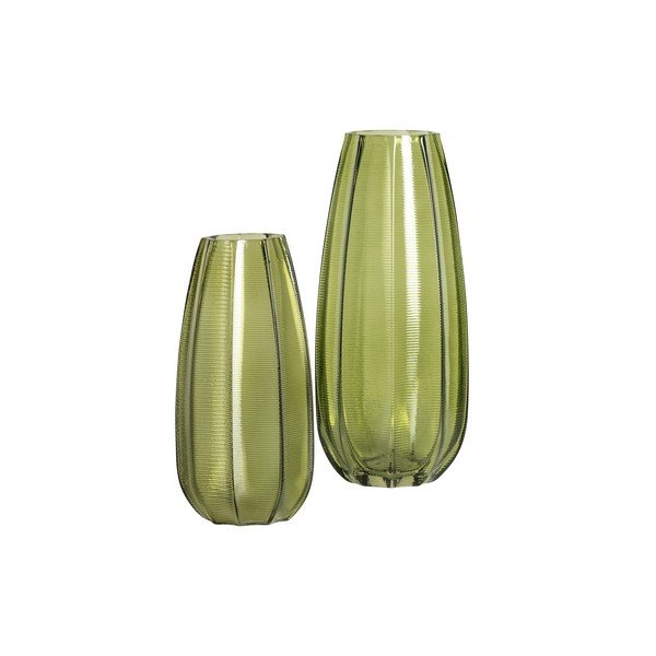 Žalio stiklo vaza WOOOD Kali, aukštis 28 cm-image-1