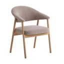 Smėlio spalvos iš ąžuolo masyvo valgomojo kėdžių komplektas su porankiais 2 vnt. Elk – Unique Furniture