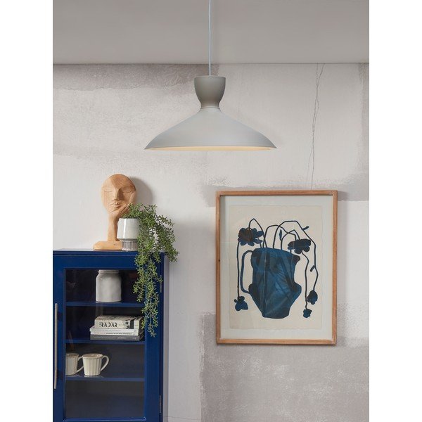 Kabantis šviestuvas pilkos spalvos ø 40 cm su metaliniu gaubtu Hanover – it's about RoMi-image-1