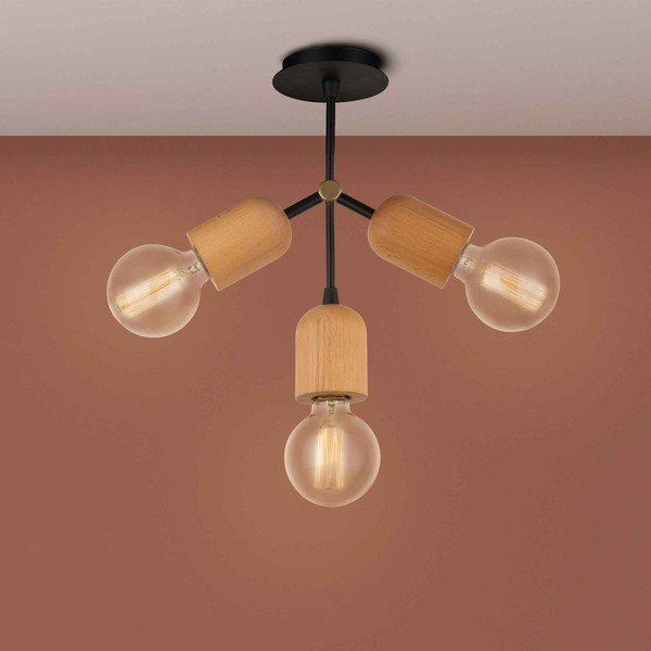 Juodos ir natūralios spalvos pakabinamas šviestuvas Dna - Squid Lighting-image-1