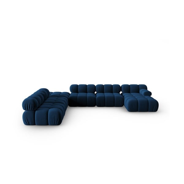 Sofa mėlynos spalvos iš velveto 379 cm Bellis – Micadoni Home