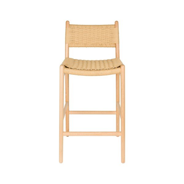 Šviesios natūralios spalvos iš buko masyvo baro taburetė (sėdynės aukštis 67,5 cm) Cecile – Dutchbone-image-2