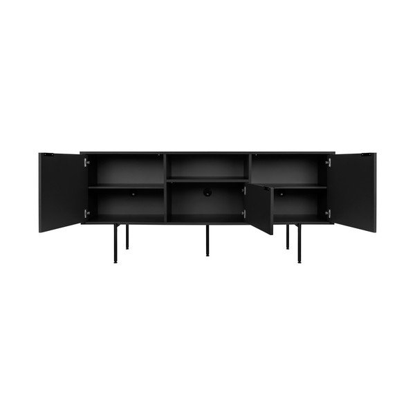 Juodos spalvos TV spintelė 180x79x50 cm Bau – noo.ma-image-3