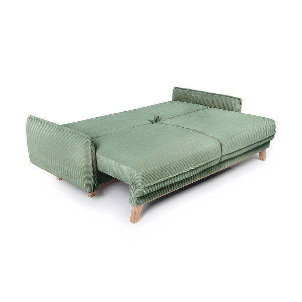 Iš kordinio velveto sulankstoma sofa šviesiai žalios spalvos 218 cm Tori – Bonami Selection-image-3