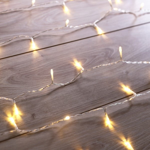 LED skaidrios lempučių girliandos prailginimas DecoKing Christmas, 200 lempučių, 1 m ilgio