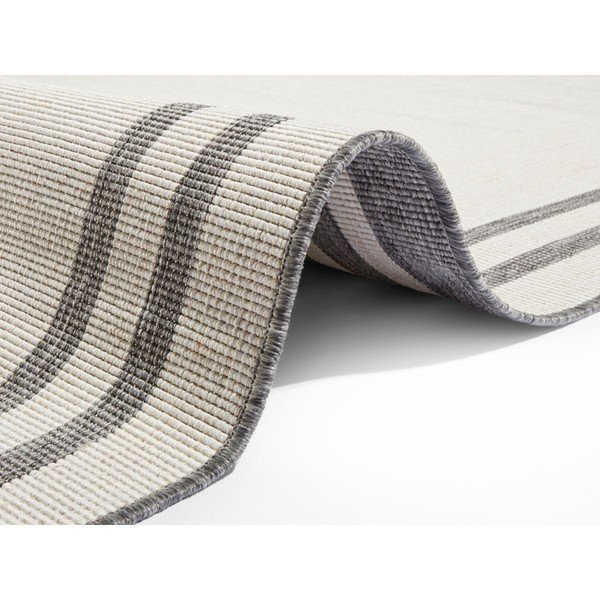Pilkos ir kreminės spalvos dvipusis lauko kilimas NORTHRUGS Manito, 160 x 230 cm-image-1