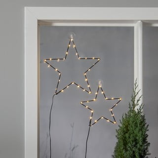 Juoda šviečianti Kalėdų dekoracija Stella - Star Trading