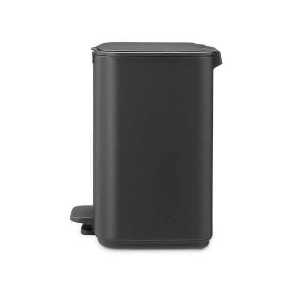 Tamsiai pilkos spalvos šiukšliadėžė iš plieno su pedalu 7 l Bo – Brabantia-image-4