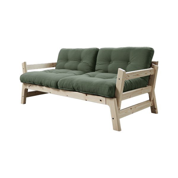 Išlankstoma sofa Karup Design Step Natural Clear/Olive Green-image-1