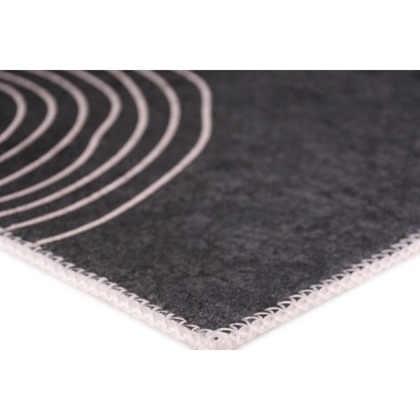 Skalbiamas kilimas antracito spalvos 50x80 cm – Vitaus-image-2