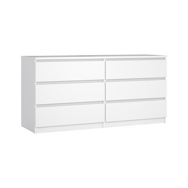 Baltos spalvos šoninė spintelė 154x76x50 cm Naia – Tvilum