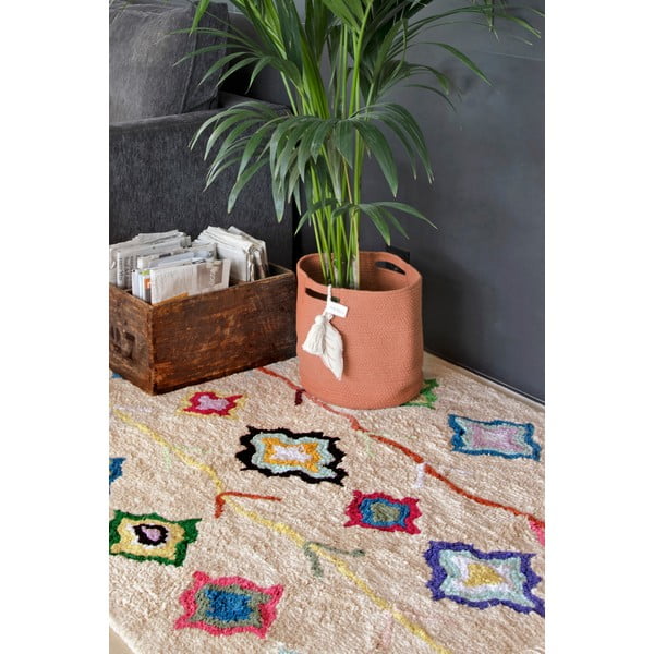 Skalbiamas/rankų darbo iš medvilnės kilimas kreminės spalvos 170x240 cm Kaarol – Lorena Canals-image-3