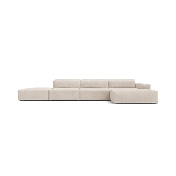 Kreminės spalvos modulinė kampinė sofa (su dešiniuoju kampu/su gultu) Jodie – Micadoni -image-2