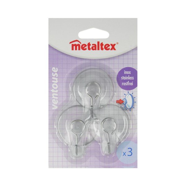Su montavimu be gręžimo iš plastiko kabliai 3 vnt. – Metaltex-image-2
