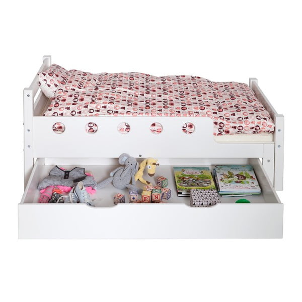 Vaikiška lovos daiktadėžė baltos spalvos 70x140 cm White Junior – Flexa-image-1