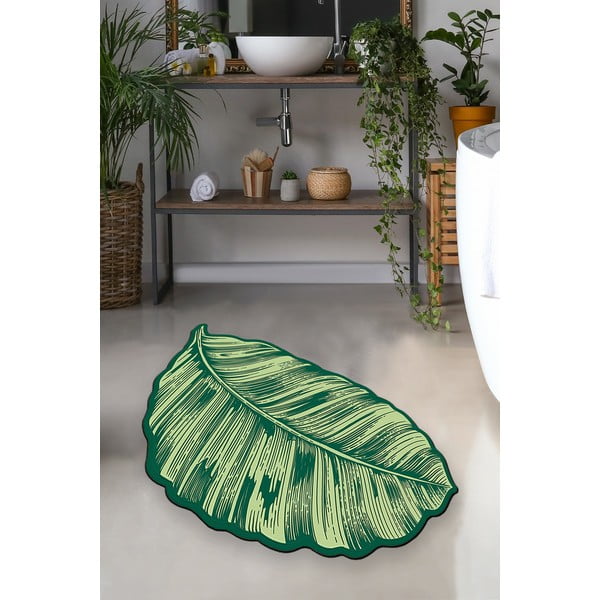 Vonios kilimėlis žalios spalvos 60x100 cm Sheet – Foutastic