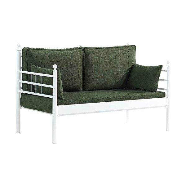 Iš metalo sodo sofa žalios spalvos Manyas – Floriane Garden