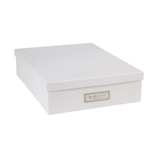 Balta dokumentų saugojimo dėžutė su vardine etikete Bigso, A4 dydžio