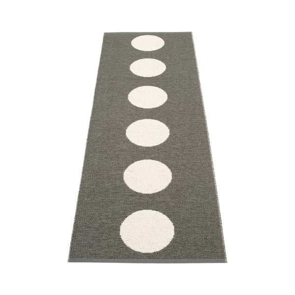 Tamsiai pilkos spalvos lauko kilimas 70x225 cm Vera Charcoal – Pappelina