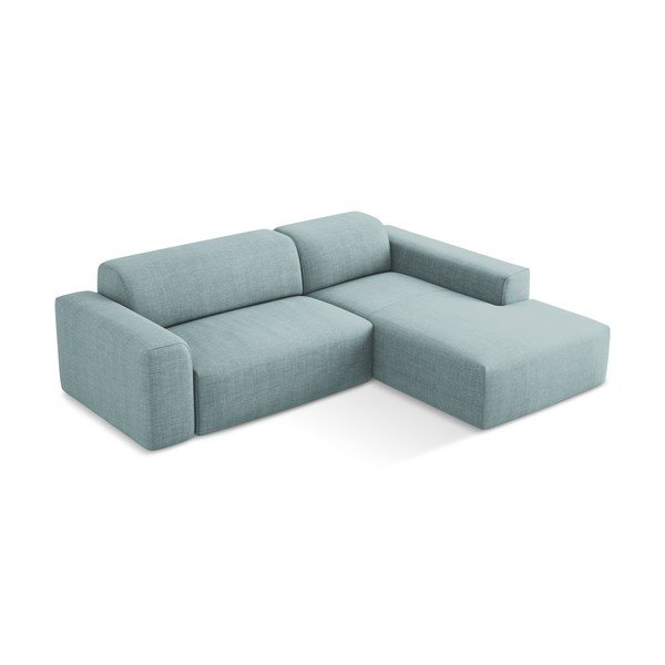 Mėlynos spalvos kampinė sofa (su dešiniuoju kampu/su gultu) Keli – Makamii-image-3