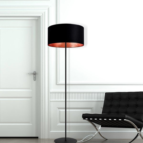 Juodas grindų šviestuvas Sotto Luce Mika, ⌀ 40 cm-image-2
