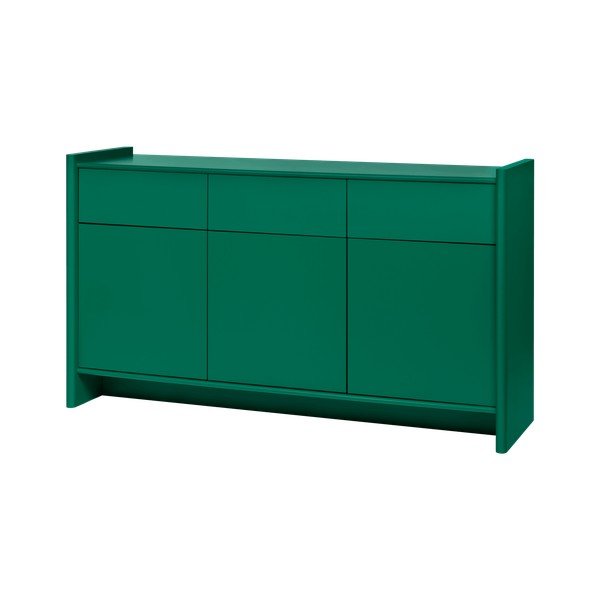 Žalios spalvos šoninė spintelė 160x91x46 cm Rali – noo.ma