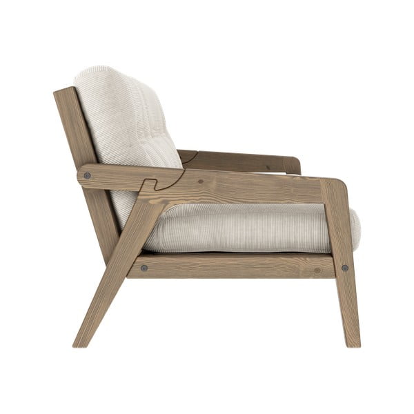 Smėlio spalvos velvetinė sofa lova 204 cm Grab - Karup Design-image-4