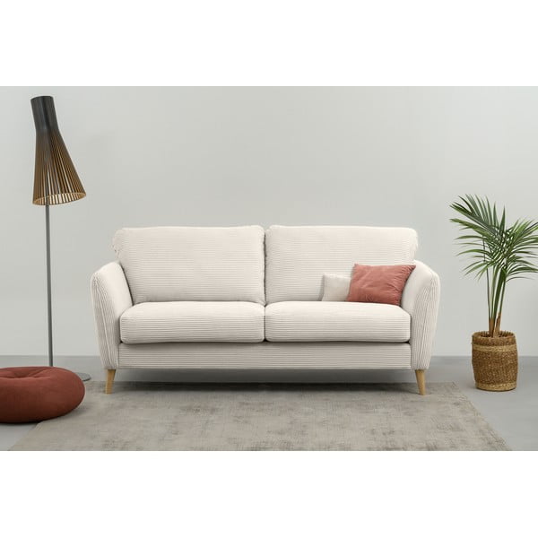 Iš kordinio velveto sofa baltos spalvos 170 cm Paris – Scandic-image-1