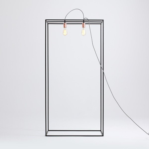 Juodas grindų šviestuvas "Custom Form Metric", plotis 70 cm-image-1