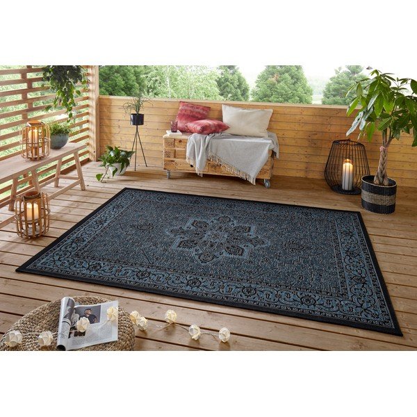 Juodai mėlynas lauko kilimas NORTHRUGS Anjara, 160 x 230 cm-image-2