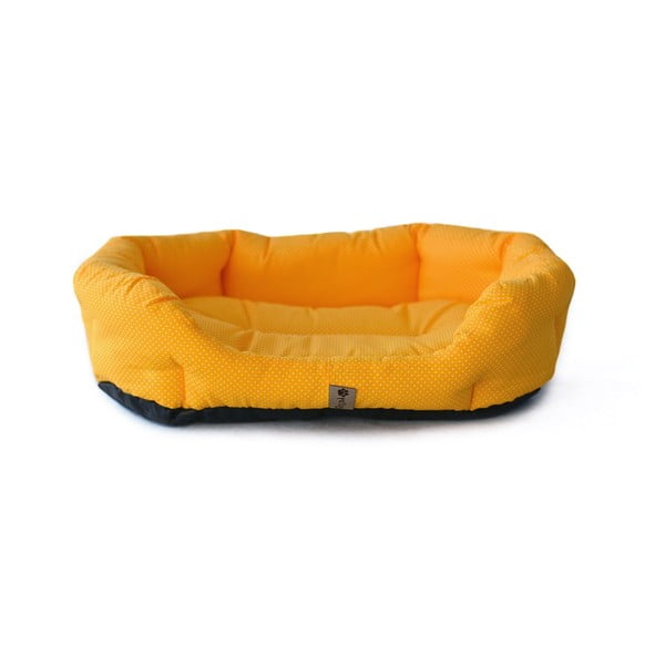 Geltona medvilninė lova 65x50 cm Sunny - Petsy