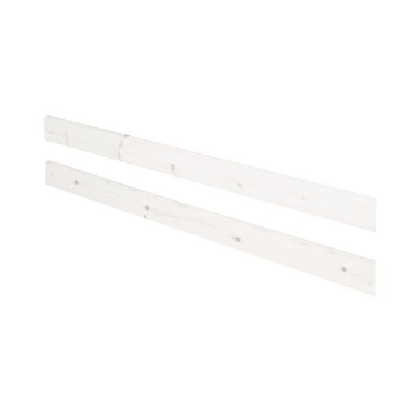 Baltas pušies medienos apsauginis barjeras lovai Flexa Classic, 197 cm ilgio