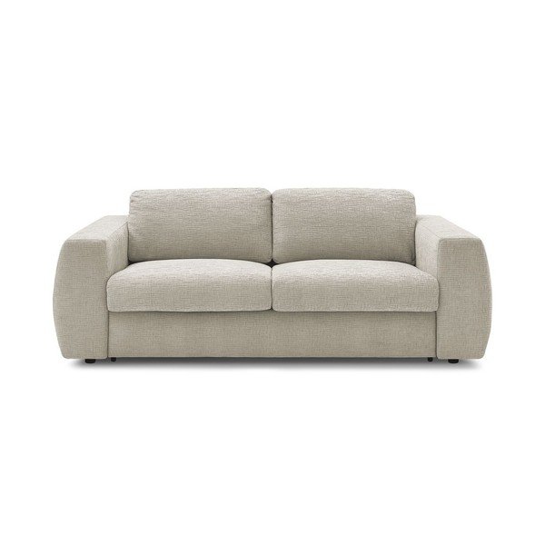 Smėlio spalvos sofa miegojimui/sulankstoma iš šenilinio audinio 240 cm Hugo – Bobochic Paris