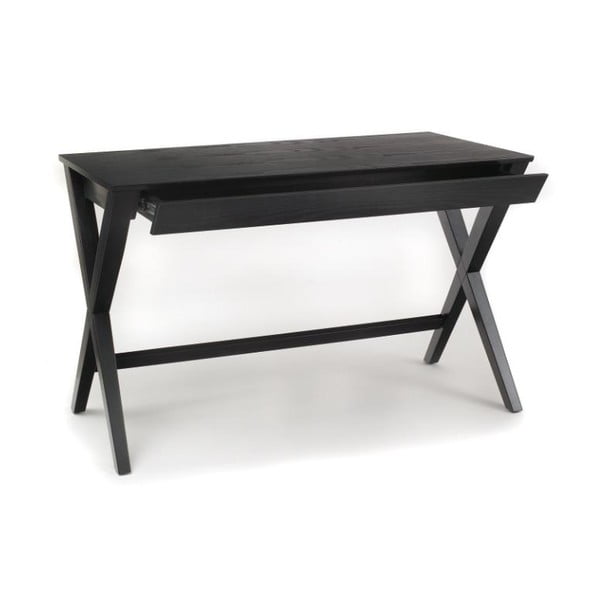 Juodas rašomasis stalas su stalčiumi Actona Writex-image-2