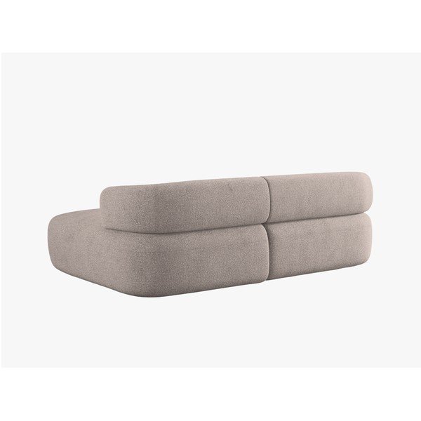 Šviesiai rudos spalvos kampinė sofa iš boucle (su dešiniuoju kampu/su gultu) Jenny – Micadoni -image-3