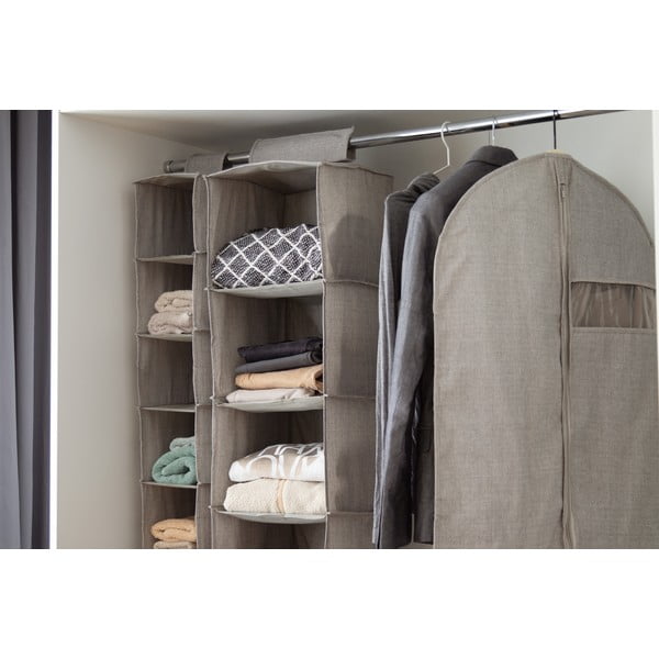 Pakabinamas iš tekstilės drabužių spintos organizatorius Oxford – Compactor-image-3