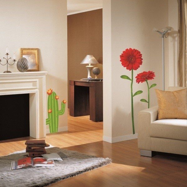 Lipdukas Ambiance Gerbera gėlės-image-1