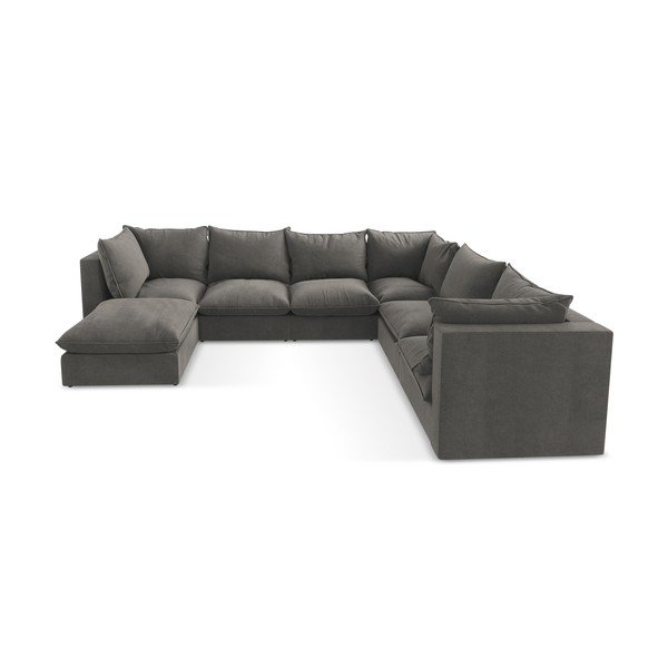 Tamsiai pilkos spalvos kampinė sofa (su dešiniuoju kampu/„U“ formos) Manao – Makamii-image-4