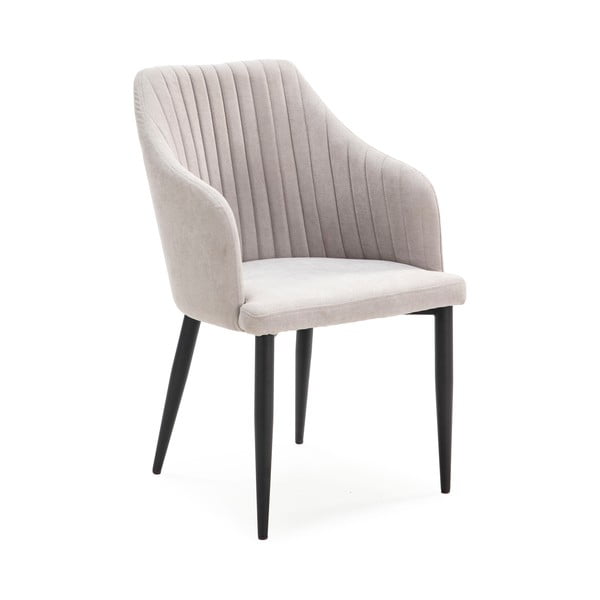 Šviesiai pilkos spalvos iš audinio valgomojo kėdžių komplektas 2 vnt. Nadi – Marckeric