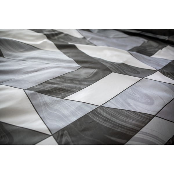 Pilka medvilnės satino patalynė Cotton House Kevin, 140 x 200 cm-image-2