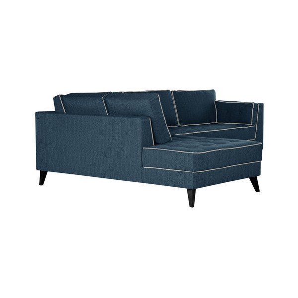 Džinsinio audinio mėlyna sofa su kreminėmis detalėmis "Stella Cadente Maison Atalaia", kairysis kampas-image-4